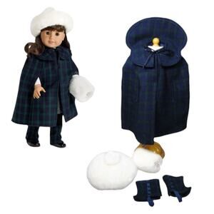 American Girl Samantha Plaid Cape Gaiters Hat Muff Pleasant Co Hat Muff Pamphlet